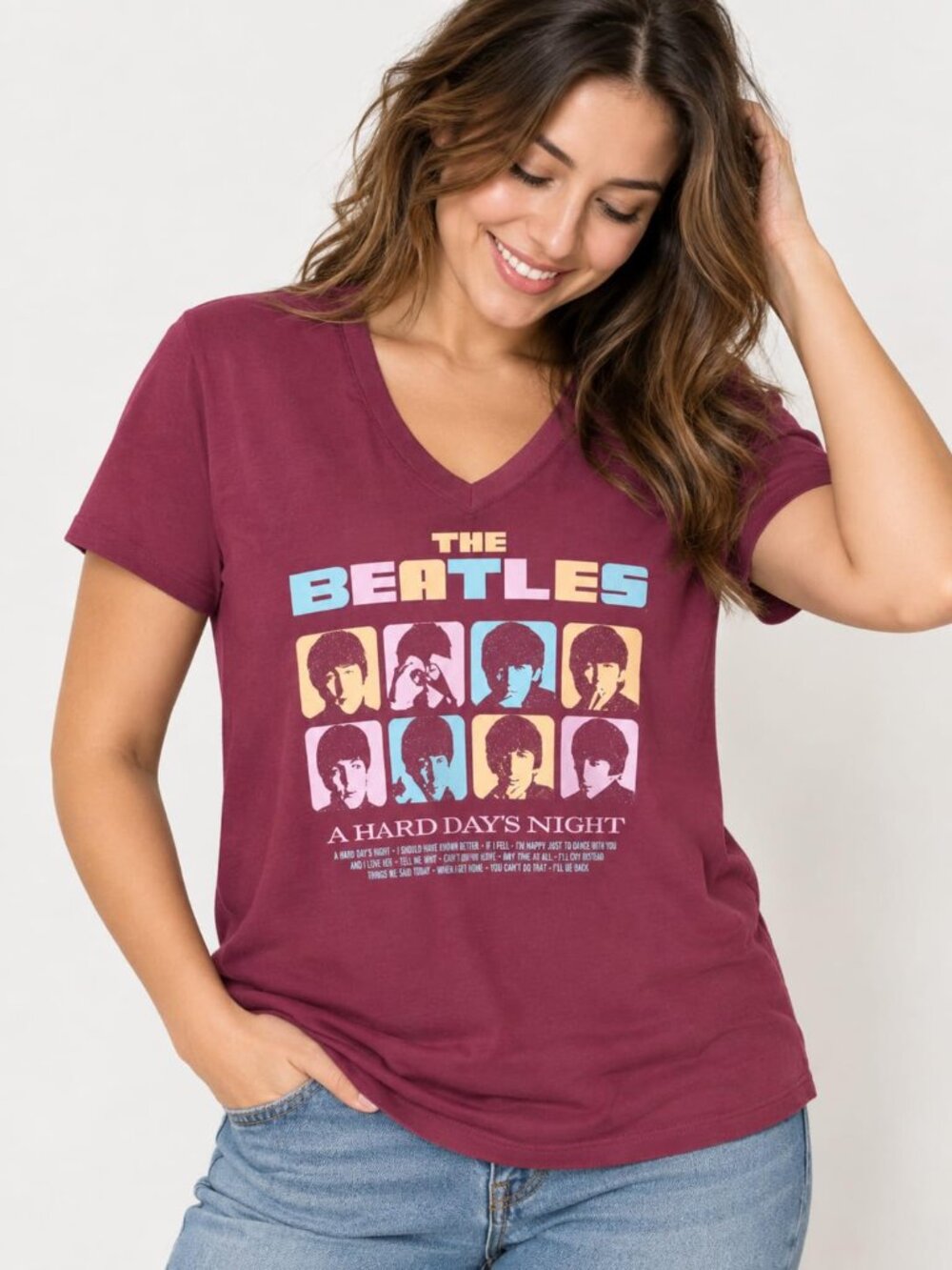 New!!! The Beatles “A Hard Day’s Night” V-Neck Tee - Torrid - Size 2x - Picture 6 of 7